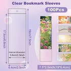 100 Pcs Clear Bookmark Sleeves  7 5 X 2 5 Inch Blank Bookmark Holder Large Cl   