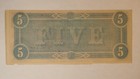 1864 - 5 Dollar Confederate States Of America Note  free Ship   Ln571