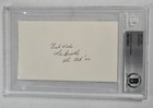 Les Horvath Signed 3x5 Index Card Beckett Encap Ohio State Buckeyes Heisman 