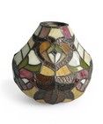 Vintage Tiffany Style Mosaic Leaded Stained Glass Art Light Lamp Shade 8 X 5 In