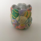 Vintage Ceramic Easter Egg Candle Holder Basket 3 x2 x2  Collectible Abc Distr 
