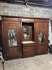 Antique Carved Cherry Closet Front   Built In Armoire Butlers Pantry   115 X 93
