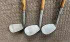 8-club Antique Hickory Wood Shaft Iron Set Cann   Taylor Scotland