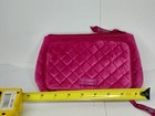  Vera Bradley Majestic Magenta Compact Organizer Quilted Velvet Makeup Bag