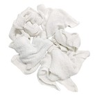 New White Terry Cotton Wash Cloth For Face - 12x12 Inch Towels For Cleaning