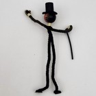 Vintage Chenille Man W  Hat 5 