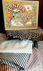 Primitive Antique Vintage Style Advertise Clinton Mill Cotton Sew Fabric Sign 