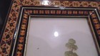 Vintage Persian Hand Painted Hunting Scene W  Khatam Marquetry Frame 19 5 x5 5 