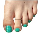 Adjustable 14k Toe Ring For Women - Simple Hammered Band In Silver  Gold  Rose G