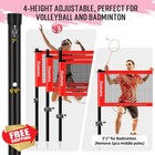 20ft Volleyball Badminton Net Set Outdoor Backyard Beach Portable Carry Bag