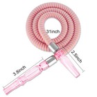 2 Pack Hookah Hose Washable 39   Shisha Acrylic Handle Leather Pink