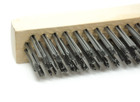 Wire Scratch Brush With Wood Shoe Handle - Carbon Steel - 12 Pack
