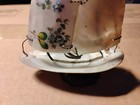 Antique Shell Boat Sewing Thimble Holder Mother Of Pearl Hand Painted Detailed