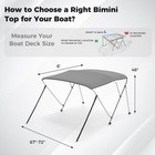 Goplus 3-bow Boat Bimini Top Sun Shade Boat Canopy W  Storage Boot Straps