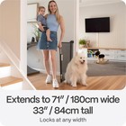 Retractable Baby Gate Perma Child Safety 33 Tall X 71    Wide  Mesh  For Stairs