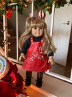 American Girl Pleasant Company 18    Blonde Brown Eyes 90s Red Vinyl Jumper As Is