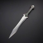 Custom Handmade D2 Steel Dagger Short Sword Micarta Handle  With Leather Sheath
