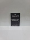 Megadeth Enamel Pin     Silver   Black Logo     Heavy Metal Rock Collectible New