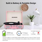 Vinyl Record Player 3speed Portable Suitcase Record Player With Built-in Speaker