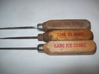 Lot Of 3 Vintage Advertising Ice Pick  - Lang Ice Cubes Chicago Il