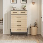 Wooden Dresser For Bedroom  freestanding Chest Modern Entryway Storage Dresser