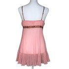 Victoria Secret Vintage Y2k Sheer Milkmaid Babydoll Slip Dress M Pink Nightie