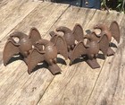 5 Vintage Iron Art Cast Iron American Eagle Roof Snow Birds
