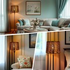 Large Metal Lampshade Forest Etching Forest Lamp Shade Pattern 12   Top     14   B