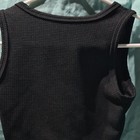 Shein Kids Black Mesh Sleeveless Basic Jacket Drawstring Hoodless 10y
