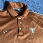 Vtg Nike Polo University Of Texas Shirt Mens Medium Orange Team Ut Longhorns