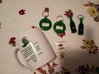 Rolling Rock Breweriana Collectibles Lot Mug Keychains Golf Ball Marker