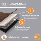 Self-warming Kitty Bed Hooded Blue gray Large 20 Inches