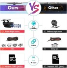 Upgraded 10   Rear View Mirror Camera Mirror Dash Cam Front And Rear 1080p Backu