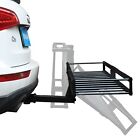 Tooenjoy 59   Foldable Hitch Mount Cargo Carrier Luggage Basket Fits 2  Receiver