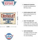 Chevrolet Only Garage Tin Sign - Nostalgic Vintage Metal Wall Decor - Made In Us