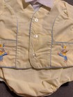 Vintage Mayfair New Born Outfit Yellow With Bunnies Never Worn