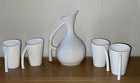 Palermo Brocca Decanter   Carafe With4 Cups Made In Italy Unusual Sophisticated