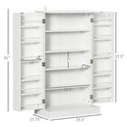 Homcom 41  Farmhouse Kitchen Pantry  Storage Cabinet Organizer W shelves white