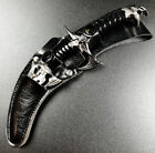 Fantasy Twin Dragon Fixed Blade Dagger Set With Faux Leather Frog Letter Opener