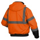 High Visibility Insulated Hi Vis Org  Reflective Road Work Safety Bomber Jacket