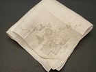 Nos Vtg Madeira Linen Handkerchief Hankie Hand Embroidered Floral Wedding Bridal