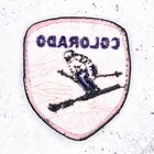 Vintage Colorado Patch     Skiing State Travel Souvenir     Iron-on Nos