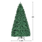 8ft Pre-lit Hinged Pvc Artificial Christmas Tree W  430 Led Lights   Stand Green