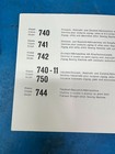 Rare Genuine Vintage Printed Bernina 740 Sewing Machine Parts Schematic