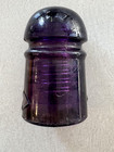 Purple Dominion Glass Diamond Pony Style Insulator  Vintage