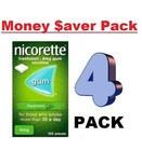 4 X Nicorette Chewing Gum 4mg Freshmint 105 Pieces - Free Shipping To Usa