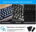 English Keyboard Stickers  2 Pack Replacement Black With White Font 