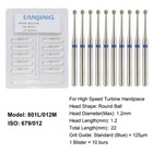 Dental Round Diamond Bur Fg Long Shank Surgical Diamond Burs High Speed 801l