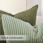 Pack Of 2 Corduroy Decorative Throw Pillow 16  X 16   pack Of 2  Olive Green