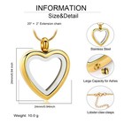 Glass Heart Cremation Urn Necklace For Ashes Keepsake Memorial Ashes Urn Pendant